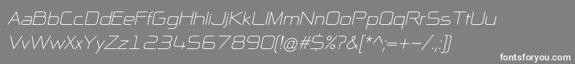 NpNaipolAllInOneItalic Font – White Fonts on Gray Background