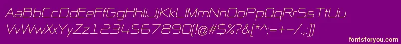 NpNaipolAllInOneItalic Font – Yellow Fonts on Purple Background
