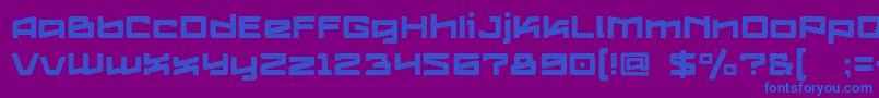 Logofontik4fStripesRegular Font – Blue Fonts on Purple Background