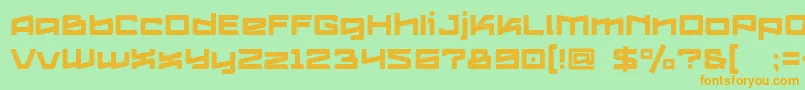 Logofontik4fStripesRegular Font – Orange Fonts on Green Background
