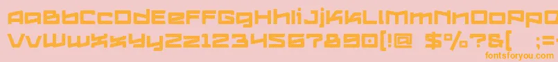 Logofontik4fStripesRegular Font – Orange Fonts on Pink Background