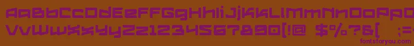 Logofontik4fStripesRegular Font – Purple Fonts on Brown Background