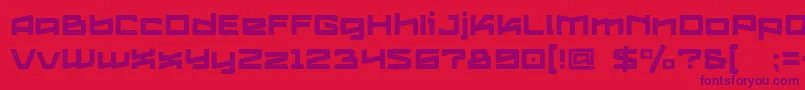 Logofontik4fStripesRegular-Schriftart – Violette Schriften auf rotem Hintergrund