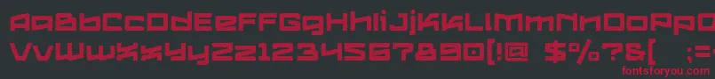 Logofontik4fStripesRegular Font – Red Fonts on Black Background
