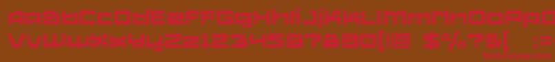 Logofontik4fStripesRegular Font – Red Fonts on Brown Background