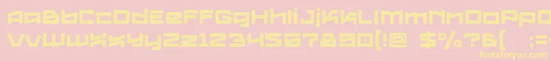 Logofontik4fStripesRegular Font – Yellow Fonts on Pink Background