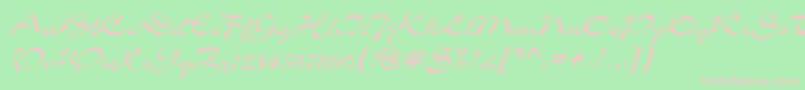 Slogan Font – Pink Fonts on Green Background