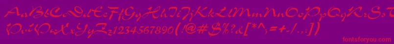 Slogan Font – Red Fonts on Purple Background