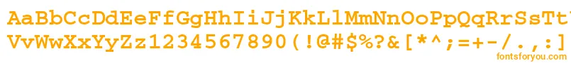 Шрифт CourierisocttBold – оранжевые шрифты на белом фоне