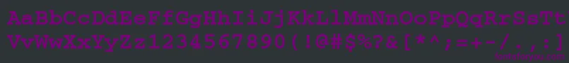 Шрифт CourierisocttBold – фиолетовые шрифты на чёрном фоне