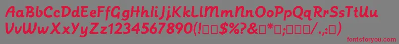 Postface Font – Red Fonts on Gray Background