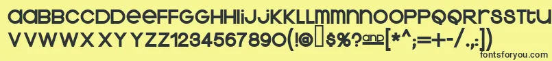 Kravet Font – Black Fonts on Yellow Background