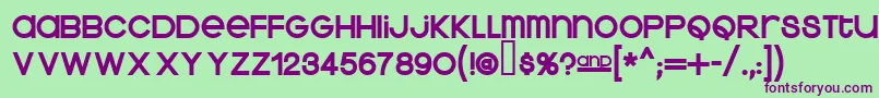 Kravet Font – Purple Fonts on Green Background