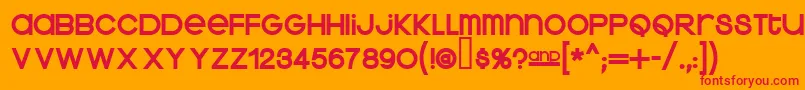 Kravet Font – Red Fonts on Orange Background