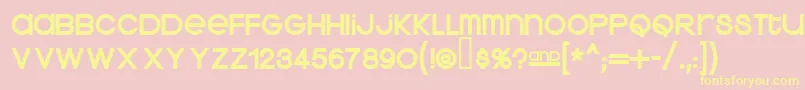 Kravet Font – Yellow Fonts on Pink Background