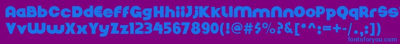 Nickelbumpy Font – Blue Fonts on Purple Background