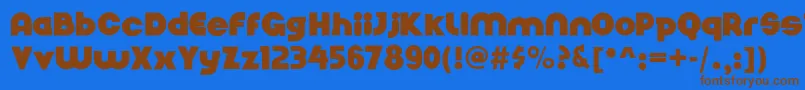Nickelbumpy Font – Brown Fonts on Blue Background