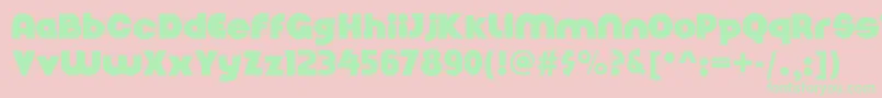 Nickelbumpy Font – Green Fonts on Pink Background