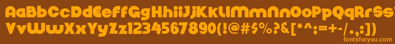 Nickelbumpy Font – Orange Fonts on Brown Background