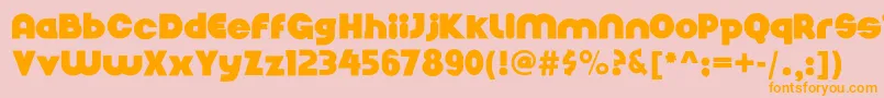 Nickelbumpy Font – Orange Fonts on Pink Background