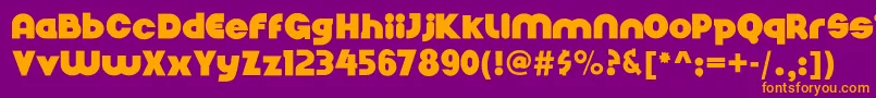 Nickelbumpy Font – Orange Fonts on Purple Background