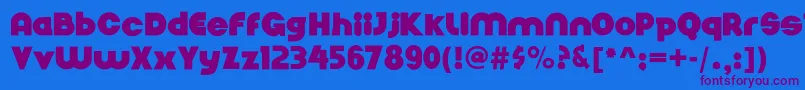 Nickelbumpy Font – Purple Fonts on Blue Background