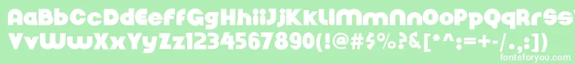 Nickelbumpy Font – White Fonts on Green Background