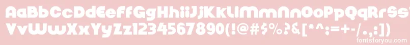 Nickelbumpy Font – White Fonts on Pink Background