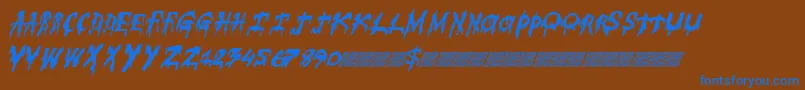 More about Superfear Font Superfear Font – Blue Fonts on Brown Background