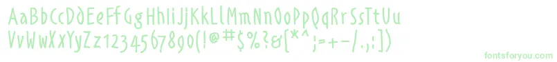 Alphabetismhand Font – Green Fonts on White Background