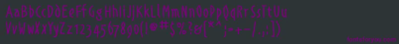 Alphabetismhand Font – Purple Fonts on Black Background