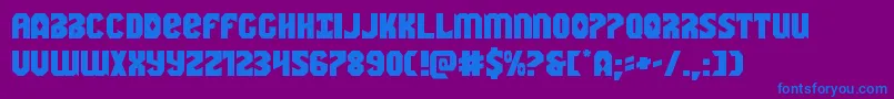 Warnationexpand Font – Blue Fonts on Purple Background