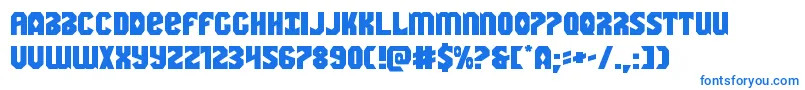 Шрифт Warnationexpand – синие шрифты на белом фоне
