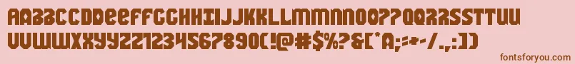 Шрифт Warnationexpand – коричневые шрифты на розовом фоне