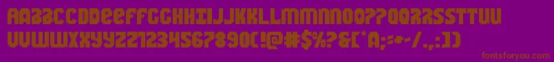 Warnationexpand-fontti – ruskeat fontit violetilla taustalla