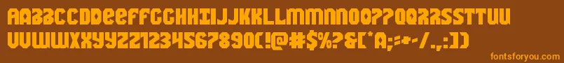 Warnationexpand Font – Orange Fonts on Brown Background