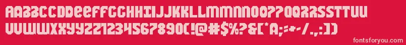 Warnationexpand-fontti – vaaleanpunaiset fontit punaisella taustalla