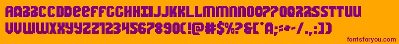 Warnationexpand Font – Purple Fonts on Orange Background