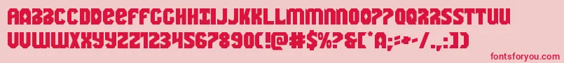 Warnationexpand-fontti – punaiset fontit vaaleanpunaisella taustalla