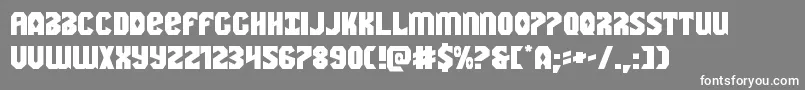 Warnationexpand-fontti – valkoiset fontit harmaalla taustalla