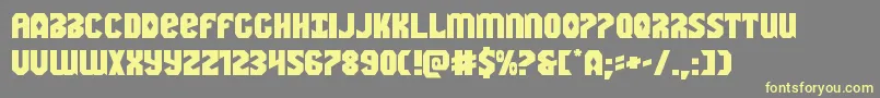 Warnationexpand-fontti – keltaiset fontit harmaalla taustalla
