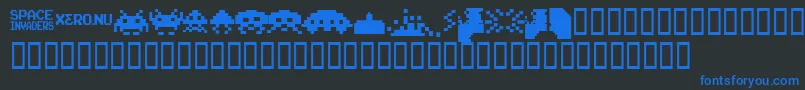 InvadersFromSpace Font – Blue Fonts on Black Background