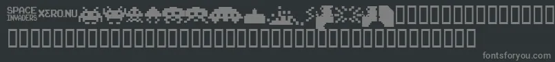 Шрифт InvadersFromSpace – серые шрифты на чёрном фоне