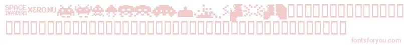 InvadersFromSpace Font – Pink Fonts on White Background