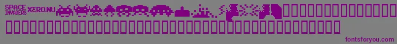 Lisätietoja InvadersFromSpace-fontista InvadersFromSpace-fontti – violetit fontit harmaalla taustalla