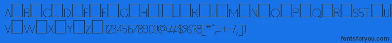 Inset1 Font – Black Fonts on Blue Background