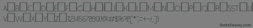 フォントInset1 – 黒い文字の灰色の背景