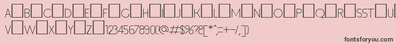 フォントInset1 – ピンクの背景に黒い文字