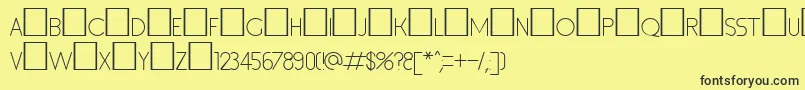 Inset1 Font – Black Fonts on Yellow Background