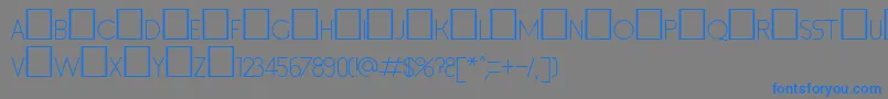 フォントInset1 – 灰色の背景に青い文字